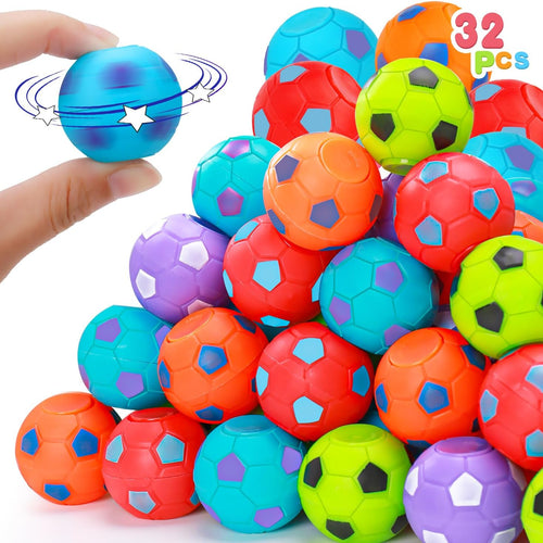 32PCS Fidget Spinner Soccer Balls Bulk Party Favors for Kids Ages 4-8