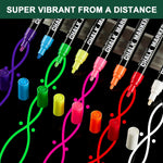 SILENART Liquid Chalk Markers - 8 Vibrant Colors - Chalkboard Markers for Blackboard Glass Window Car Dry Erase Board Acrylic Calendar Board Whiteboard- Wet Erase