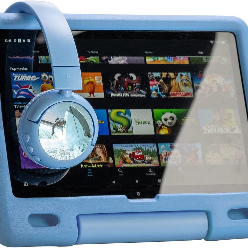 Made for Amazon Bluetooth Kids Headphones with Boom Microphone | Blue