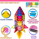 100pcs Magnetic Tiles Magnetic Building Blocks for Toddlers 3 4 5 6 7 Year Old Boys Girls Educational Magnet Blocks Christmas Birthday Gift Toys for Kids Ages 4-8 Sensory Toys 1-3