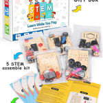Poraxy 5-in-1 STEM Kits: Science Building Projects, Model Cars, Wooden 3D Puzzles for Kids 8-13