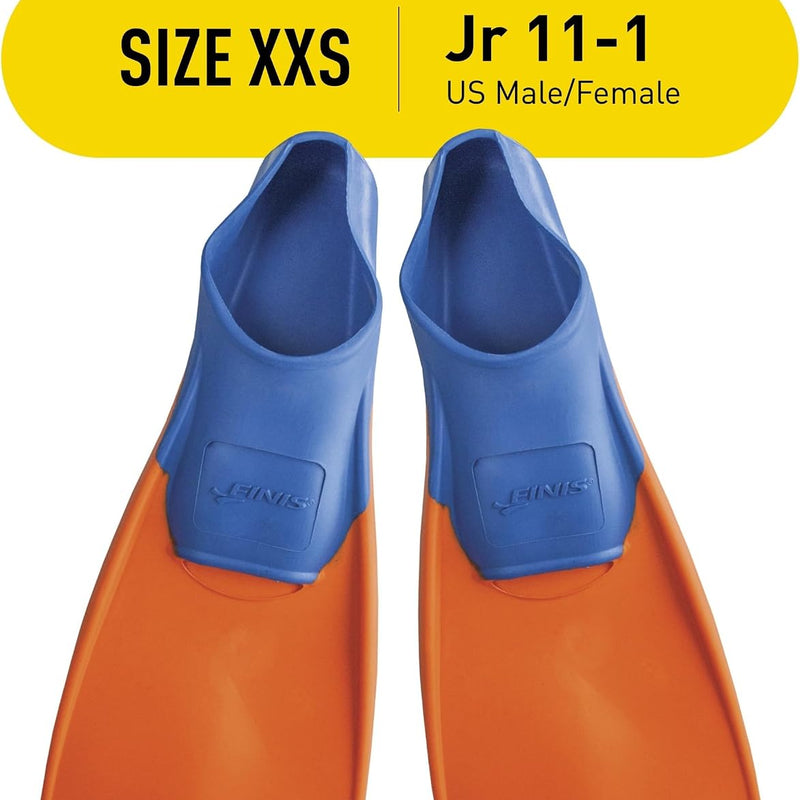 FINIS Long Floating Swim Training Fins for Kids - Improves Kick Technique & Body Position