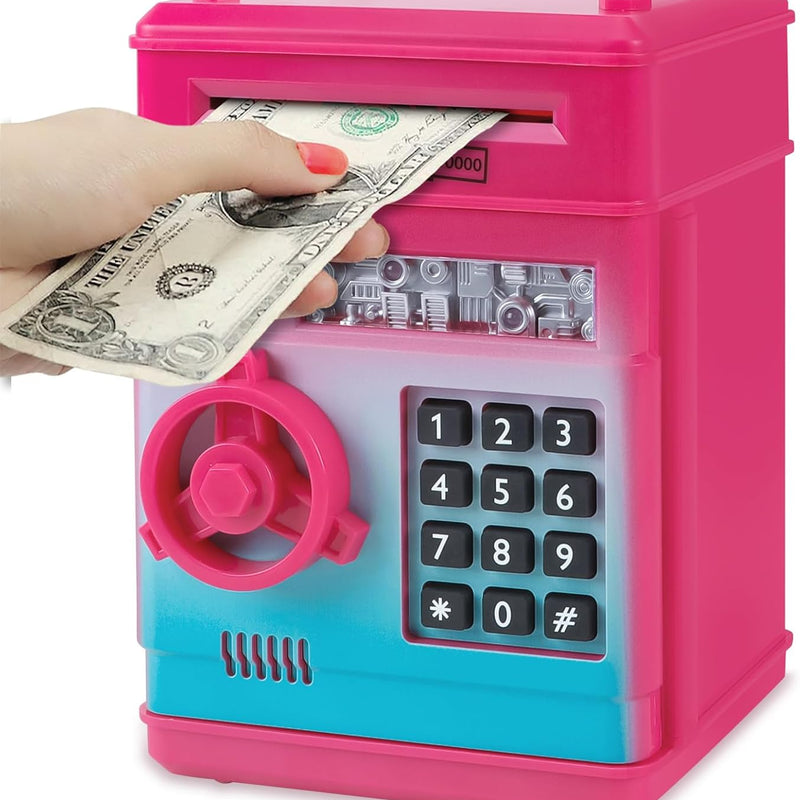 Refasy Piggy Bank Electronic Coin ATM for Kids Age 3-12, Money Savings Box Mini ATM Coin Bank