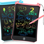 eooCoo toddler LCD writing tablet for kids, 2 pack, 8.5 inch, travel essentials for boys and girls aged 3-5