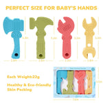 tyry.hu Baby Teething Toys for Boys and Girls 0-6 Months, 6-12 Months, BPA Free Silicone Teether Chew Toys, 4 Packs