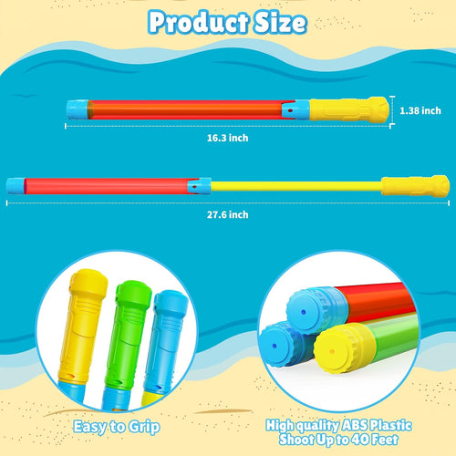LQYoyz 18 Pack Water Gun, Water Blaster for Kids & Adults | Shoot Up to 40 ft, Bulk Water Squirt Guns, Water Guns for Swimming Pool, Beach Summer Party Games
