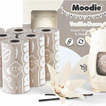 Moodie Disposable Diaper Bags Dispenser COMBO PACK | 105 VANILLA SCENTED Baby Poop Bags TOTAL | Dirty Diaper Trash Bags | Diaper Bags Disposable (VANILLA DREAM)
