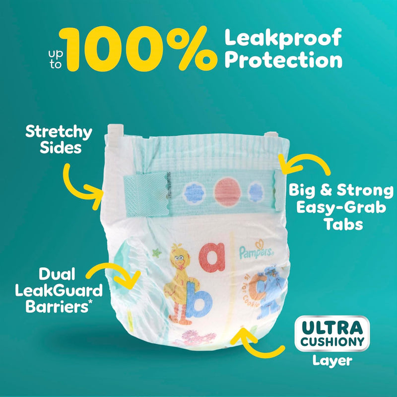 Pampers Diapers - Baby Dry - Size 6, 144 Count, Absorbent Disposable Infant Diaper (Packaging May Vary)