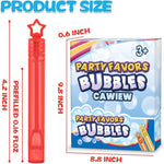 32 Pcs Neon Bubbles Party Favors, Mini Star Bubble Wand in Gift Box for Kids and Toddlers