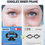WSTOO Swim Goggles with Nose Cover for Ages 5-12, Youth, Adults, Unisex | Anti-Choking Design, Shatter-Resistant, Anti-Fog, Leak-Proof, Lightweight, Small for kids, Large for Adults
