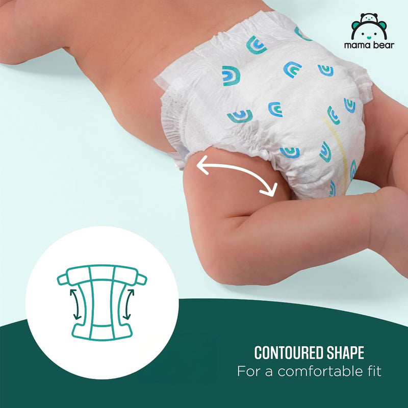 Amazon Brand - Mama Bear Gentle Touch Baby Diapers, Size 2, 184 Count (4 packs of 46), Leak Protection, Wetness Indicator, Formulated Without Fragrance