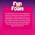 Skillmatics Foam Sticker Art – Disney Princess, 800+ 3D Foam Stickers, Mess-Free Fun for Kids, DIY Felt Craft Kits, Gifts for Fans of Cinderella, Belle, Rapunzel, Ages 3, 4, 5, 6, 7