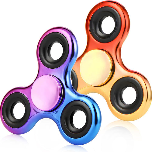 Fidget Spinner 2 Pack, Fidget Toys Adults Metal Fidget Spinners Fidget Toys for Kids for Autism ADHD Anxiety Gift for Teens Boys