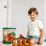 Lincoln Logs 100th Anniversary Tin, Classic Wooden Building Set with 111 All-Wood Pieces