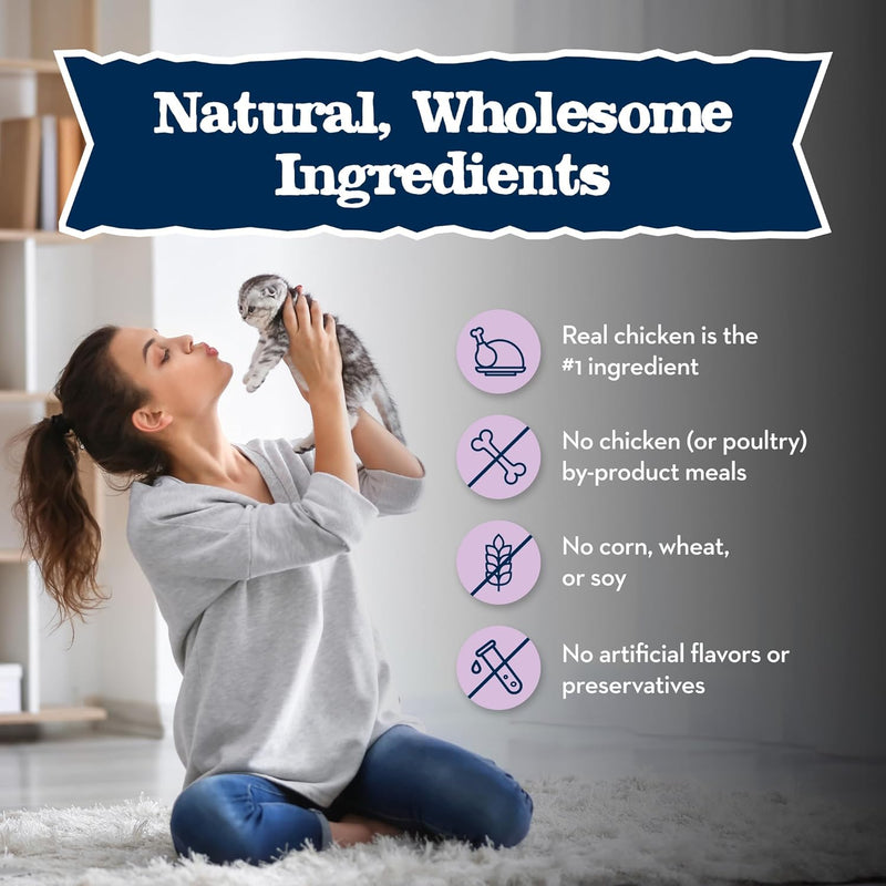 Blue Buffalo Baby Blue Chicken Kitten Natural Dry Cat Food, 2 lb | Real Chicken #1 Ingredient Plus Brown Rice, with DHA for Cognitive Development, Antioxidant-Rich LifeSource Bits