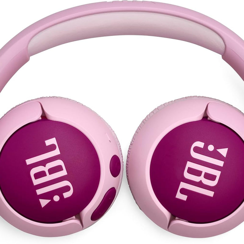 JBL Junior 320BT - On-Ear Kids Headphones - Purple | JBL Safe Sound 85dB, Parental Control with Customizable Volume Playtime, Easy monitoring, Built-in mic, 50-hour battery life