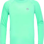 Boys UPF 50+ Swim Shirt Long Sleeve, 1 or 2 Pack UV Sun Protection Rash Guard, Youth Kids SPF Water Shirts for Beach Surf