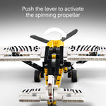 lego technic bush plane toy 42198 buildable airplane model with spinning propeller and 4-cylinder piston engine ages 8+