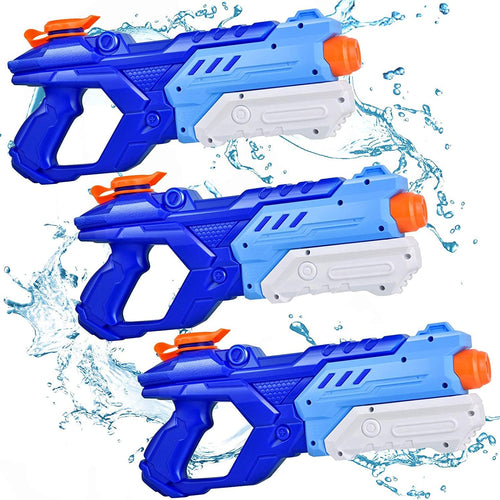 Quanquer 3 Pack Water Guns for Kids Adults - 600CC Squirt Water Toy Gun Super Blaster Soaker Long Range High Capacity Summer Swimming Beach Outdoor Water Fighting Play Pool Toys for Boys Girls (Blue)
