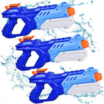 Quanquer 3 Pack Water Guns for Kids Adults - 600CC Squirt Water Toy Gun Super Blaster Soaker Long Range High Capacity Summer Swimming Beach Outdoor Water Fighting Play Pool Toys for Boys Girls (Blue)