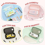 SUNEE Cute Pencil Case, Large Capacity Pencil Pouch, Big Storage Organizer for Stationery, Zipper Pen Bag, Back to School Supplies, Office Organizer Makeup Bag, for Teen Girl Boy Men Women, Pink