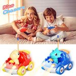 Kidz do 2 Pack Dinosaur Remote Control Cars for Kids 2-5 Years Old with Music and Light Features
