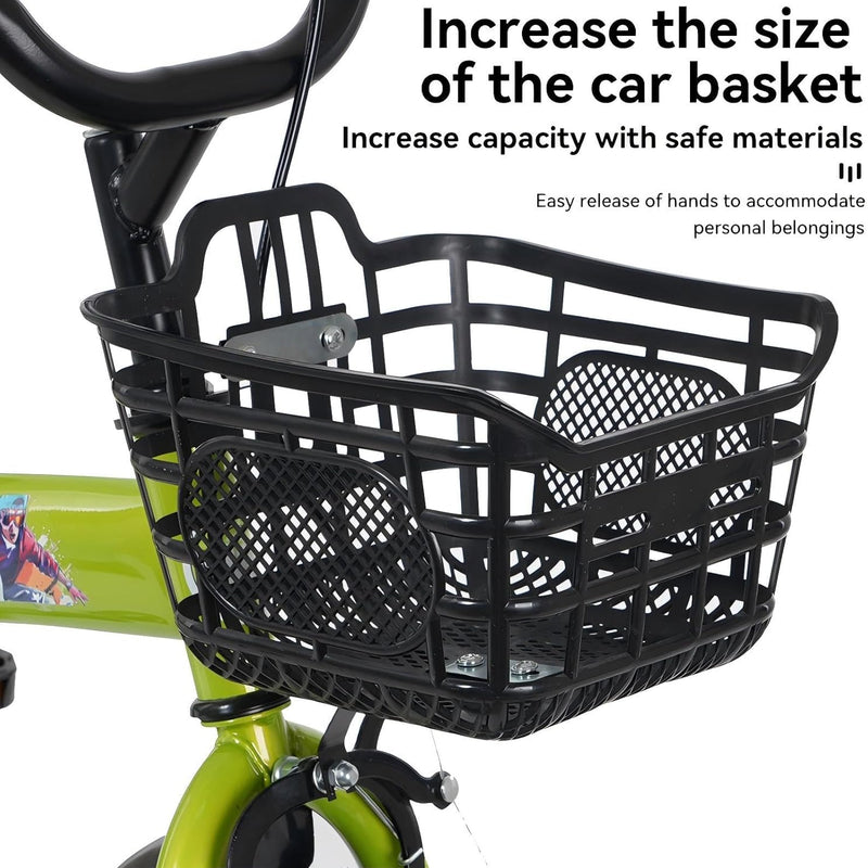 BMX style 16 inch kids' bicycle with adjustable design and training wheels for boys and girls ages 4-7