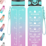 Enerbone 32 oz Drinking Water Bottle with Times to Drink and Straw, Motivational with Carrying Strap, Leakproof BPA & Toxic Free, Ensure You Drink Enough Water for Fitness Gym Outdoor