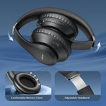 Uliptz Wireless Bluetooth Headphones, 65H Playtime, 6 EQ Sound Modes, HiFi Stereo Over Ear Headphones with Microphone, Foldable Lightweight Bluetooth 6.0 Headset for Travel/Office/Cellphone/PC