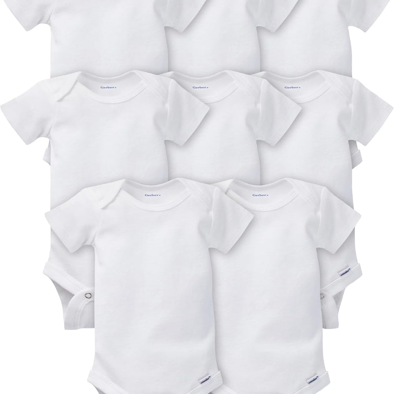 Gerber Baby Boys & Girls 8-Pack Short Sleeve Onesies Bodysuits