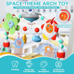 Orzbow Musical Bassinet Toys for Baby, Adjustable Stroller Arch Toy, Bouncer Toy Bar, Baby Mobile, Hanging Toys for Crib & Car Seat, Supports Baby's Motor & Sensory Development, Space