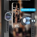 Stroller Phone Holder, Compatible with MagSafe, Magnetic Handlebar Mount | 17x N52 Strong Magnets, Fits Treadmills, Peloton, Shopping & Golf Carts, Adjustable Silicone Strap for iPhone 12-17 & Android