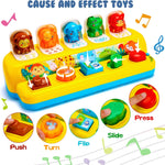 montessori pop up animal toys with music & light ages 1-2 years