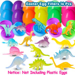 48Pcs Glow in Dark Mini Dinosaur Figures Kids Easter Egg Fillers Basket School Birthday Party Favors Supplies Dino Cupcake Toppers Pinata Goodie Bags Stuffers Classroom Prizes Carnival Bulk Toy Gift