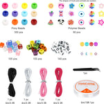 Dowsabel Bracelet Making Kit, Beads for Bracelets Making Pony, Kandi, Polymer Clay, Smile Face & Letter Beads for Jewelry Making, DIY Arts and Crafts Gifts Toys for Girls Age 6-12