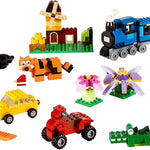 LEGO Classic Creative Brick Box 10696 Building Toy Set - 35 Colors, Storage, Train, Car, Tiger Figure, Ages 4-99