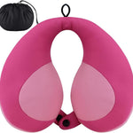 INFANZIA Kids Travel Neck Pillow, Chin Support for Car Seat & Plane, Pink | Helps Support Head and Neck, U Shape Carseat Travel Pillow, for Toddlers and Children, Airplane Road Trips