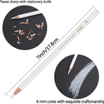 MARKART Professional White Charcoal Pencils Set, 5 Pieces Sketch Highlight Charcoal Pencils for Drawing, Sketching, Shading, Blending, White Chalk Pencils for Beginners & Artists