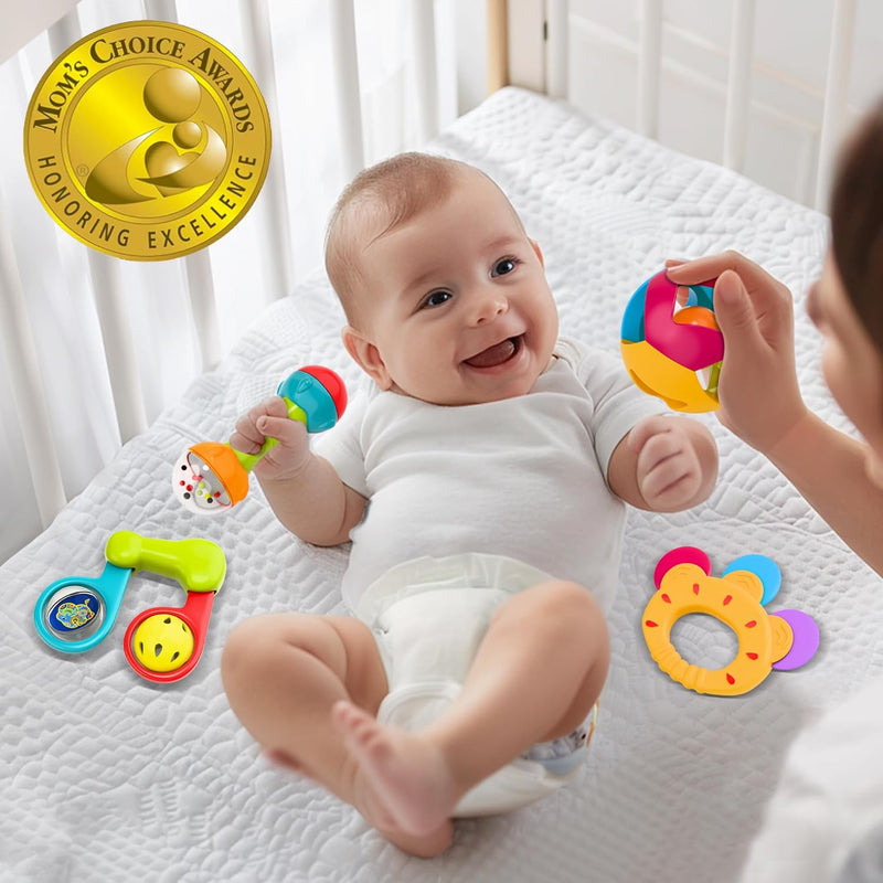 iPlay, iLearn Baby Rattles Toys Set for Newborns and Infants