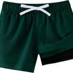 UMELOK Boys Swim Trunks with Compression Liner Toddler Bathing Suit