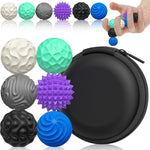 Silicone Magnetic Balls, Fidget Toys for Adults & Teens, 6PCS Stress Balls Sensory Toy, Quiet Magnet Desk Fidgets with Textured, ADHD Anxiety Relief Items, Fun Stocking Suffers Gifts (Red)