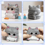 Cat Squishy Toy, Soft TPR Stress Relief Sensory Squeeze Toys, Cute Kawaii Desk Toy, Birthday Gift and Party Favor for Kids and Adults