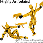 Gatling Gun Titan 13 Action Figure Set【Assembled】, Robot T Action Figure 3D Printed Dummy 13 Action Fidget Toys Figure Articulated, Lucky 13 for Collectors Desktop Decorations (Purple Blue)