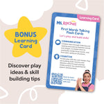 Ms. Rachel First Words Talking Flash Cards with Electronic Reader, 100 Words, Educational Toys for Ages 1-2+