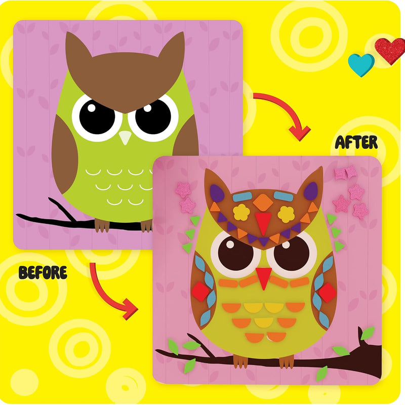 Foam Sticker Art Craft for Kids - Toddler Arts & Craft - Mess Free Activity | Toddler Craft Kit for Ages 3-5 - Boys 4-6 Birthday Gift - DIY Kid Activities Ages 3 4 5 6 Years - 4 Year Old Boy Gifts