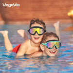 VegoVia 2 Pack Kids Swim Goggles Anti-Fog Wide View | UV Protection Swimming Goggles for kids 6-14 8-12 3-15 Youth Boys Girls Toddler