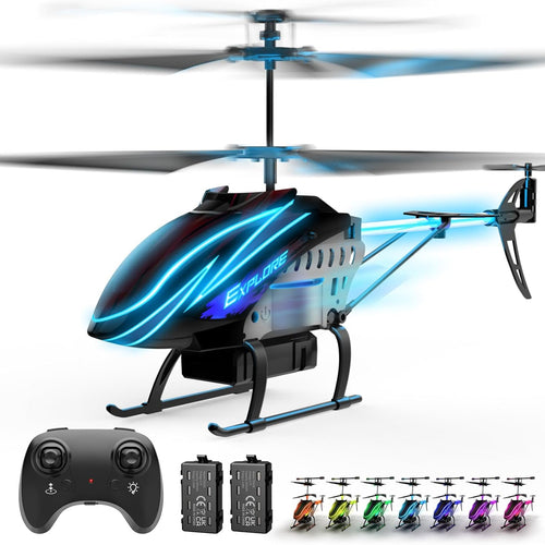 BUSSGO RC Helicopter with 30Mins Flight, 7+1 LED Light Modes, Altitude Hold, RC Toys for Boys and Girls