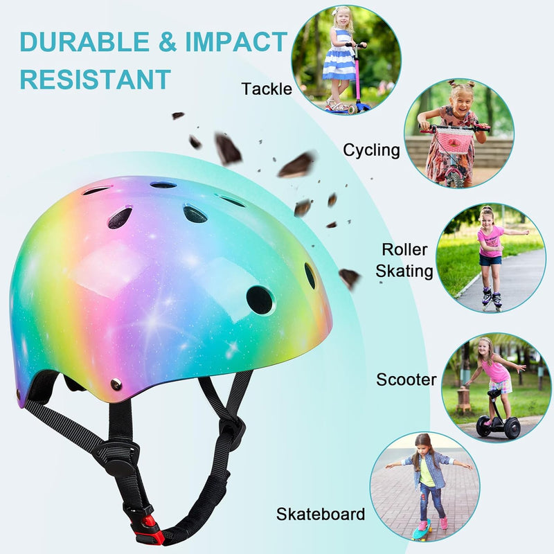 Bienbee Kids Bike Helmet, Adjustable Toddler Helmet for Girls and Boys, Ages 1-3-5-8-14 Years, Multiple Colors, Lightweight and Breathable