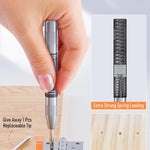 Nicpro 11 Pack Carpenter Pencil Set with Sharpener, Mechanical Carpenter Pencils with 40 Refill, Automatic Center Punch and Carbide Scribe Tool, Heavy Duty Construction Pencil for Architect-With Case
