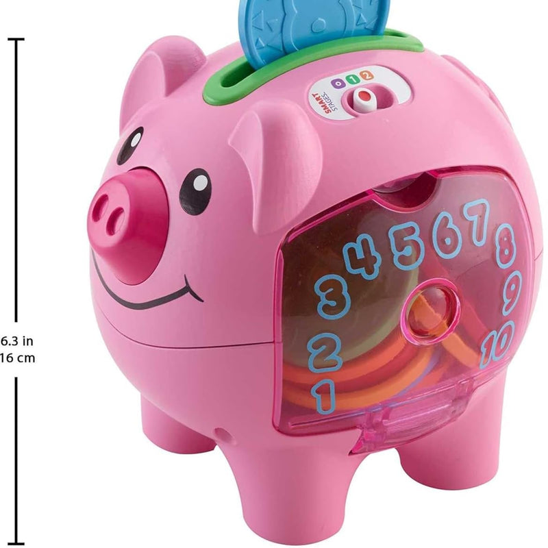 Fisher-Price Laugh & Learn Smart Stages Piggy Bank with Songs and Phrases for Infants 6 Months Plus
